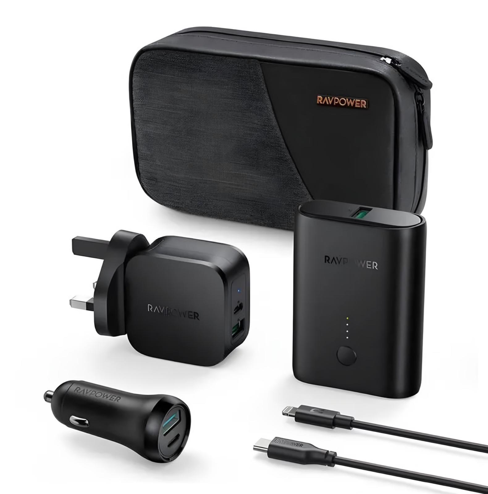  Travel package from RavPower: 20,000 mAh 5-in-1