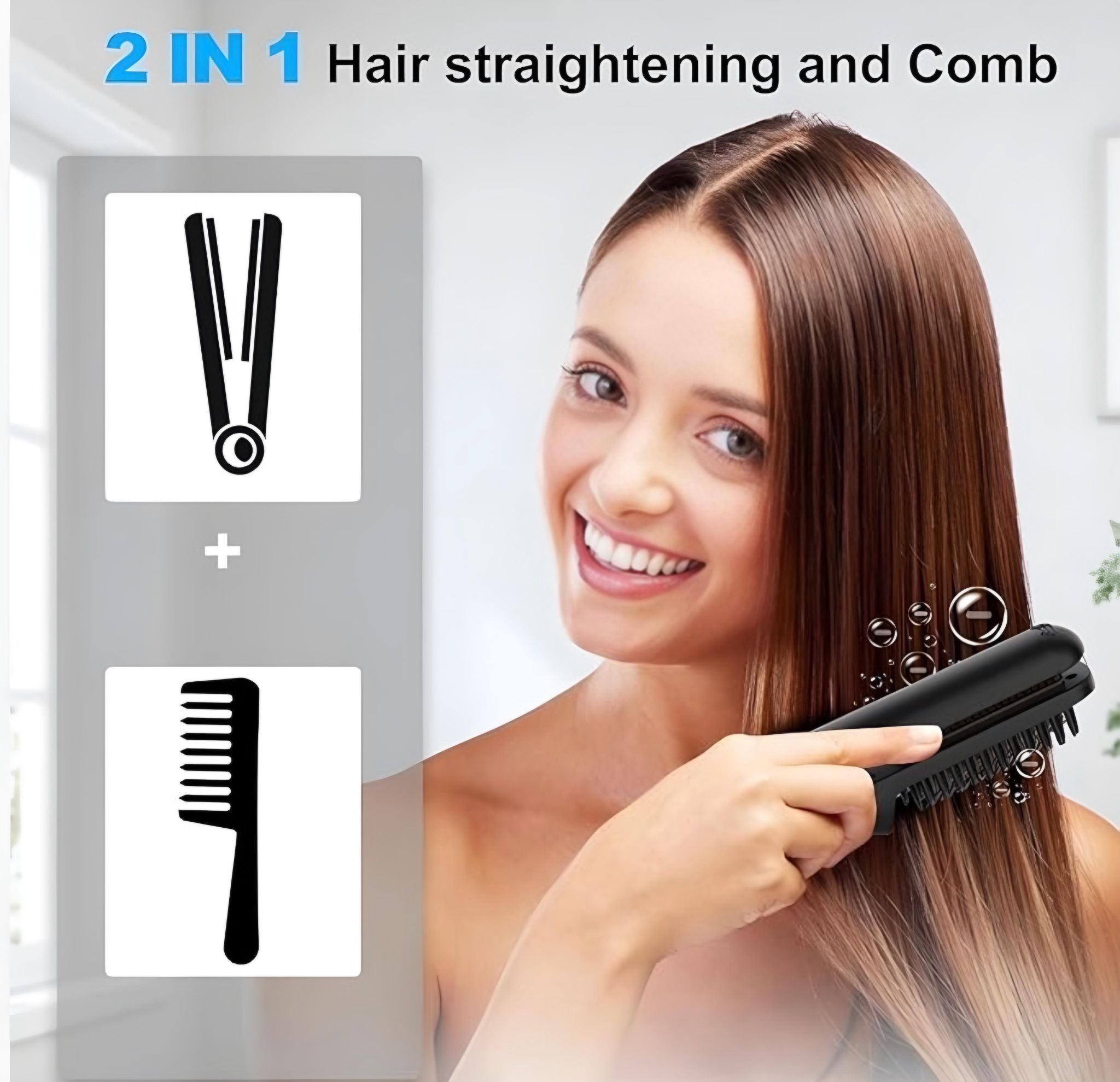 Cordless Hair Straightener Brush